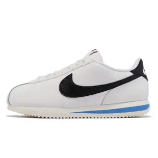 【NIKE 耐吉】休閒鞋 Wmns Cortez 女鞋 男鞋 白 藍 阿甘鞋 皮革 基本款 運動鞋(DN1791-100)