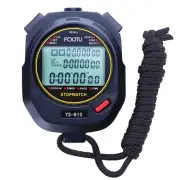 Professional Stopwatch Timer, 3-Row 10 Lap/Split Memory Count up/Down Timer, ...