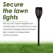 6Pcs Torch Stakes Heavy Duty Carbon Steel Solar Light Ground Spike Outdoor xicuf