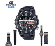 Casio Edifice Mugen ECB-40MU-1A 48mm Black Carbon Case Limited Edition Alcantara