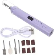 Anneome Manicure Machine Remove Nails Drill Nails Electric Nail Grinder Electric Nail File Electric Nail Drill Machine Electric Remover Discs Sanding Discs Bits Nail Bits Violet Plastic
