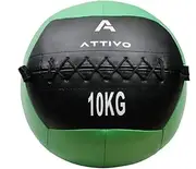 ATTIVO Soft Wall Ball - Medicine Slam Ball for Slamming, Bouncing, Throwing - Exercise Ball for Conditioning Workout, Plyometrics, Cross Training - 10KG, 35cm Diameter