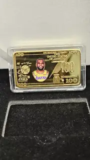 Lebron James Gold Token Coin including Display Box LA Lakers