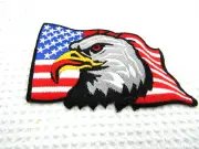 US American Flag Bald Eagle USA Embroidered Patch Sew/Iron On