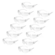 Safety Glasses - Scratch Resistant Wrap Around Eyewear, 12 Clear/Clear