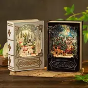 Christmas Light Music Box Christmas Lantern Gift Book Night Light Musical