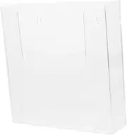 Happyyami Wall Mounted Magazine Holder Transparent File Organizer for Brochures Flyers Documents Vertical Design Inner Inner Depth for Home