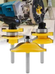 3Pcs 1/4" Shank Router Bit Set Raised Panel Router Bit Cabinet Doo⊇Frame Making⊃