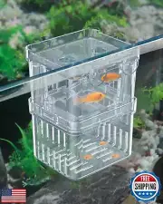 Pawfly Small Aquarium Fish Breeding Box for Fish Tank Fry Hatchery, Incubator