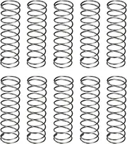 uxcell 10Pcs Compression Spring, 12mm OD, 0.8mm Wire Size, 40mm Free Length, Spring Steel Construction Extended Mechanical Compression Springs for Shop and Home Repairs, Silver Tone