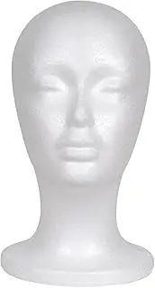 koolsoo Female Foam Wig Head Foam Mannequin Display Wig Head Display Headphones Rack Easy to Carry Multipurpose Manikin Foam Head for for Home Salon , Style B