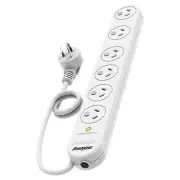 Energizer 6 Outlet Power Surge Protector, White. ET-6OSPSW