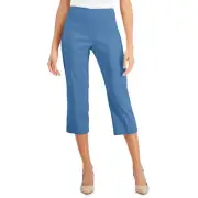 Jm Collection Embellished Pull-on Capri Pants Coast Blue Size XL