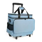 Lorzon Sewing Machine Case with Wheels, Rolling Sewing L: 15.74 x 7.87 x 11.81″