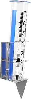 TOYANDONA Rain Gauge with Stainless Steel Rack Holder for Outdoor Garden Lawn Farm and Patio Yard Rainfall Measurement Tool with Bracket