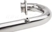 Header Pipe Stainless Steel TT500 XT500, polished, with flange and heat shield