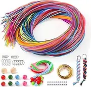 295 Piece Scooby DOO Ribbons Set, Scoubidou Ribbons, Latch Bands with Keychain, Hooks, Wooden Beads, Pom Poms, Craft Wire and Pipe Cleaners for Crafts Bracelets, Necklaces, Keyrings and DIY