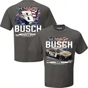 Kyle Busch 2025 Rebel Patriotic 2-Spot T-Shirt Gray