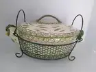 Temp-Tations TARA Ovenware Old World 2.5qt Figural Chicken Baker With Wire Rack