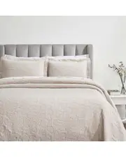 Superior Hibiscus Medium Weight Matelasse Woven Bedspread Set