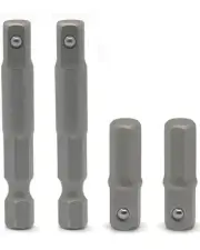 1/4 hex to 1/4 socket adapter,Hex to Square 1/4" Socket Bit Adapter,Power Too...