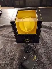 NEW INVICTA IPM546 AUTOMATIC WATCH WINDER 1 SLOT BLACK YELLOW DISPLAY CASE