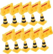 ERINGOGO Educational Road Sign Toys Set for Boys and Girls 24pcs Miniature Traffic Cones Barricades Plastic Learning Toys for Early Education