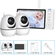 Baby Monitor 5 Inch Display Screen Indoor Wireless Security Protection PTZ Camer