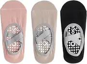 [LHLZNB] 3 Pairs Premium Pilates Socks Non Slip Women - Yoga Socks for Women Non Slip - Grip Socks - Slipper Socks Women - Pilates Socks - Anti-Slip Socks with Enhanced Grip grip socks pilates