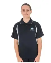 Middle School Yrs 7-8 SS Navy/White Polo With Emb