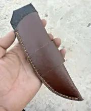 Fixed Blade Knife Genuine Leather Sheath Scout Camping Skinning Knife Case EDC