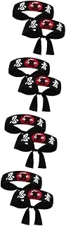 [BESPORTBLE] Ninja Print Headband Karate Accessory Japanese Cooking Costume Chef Accessories for Men Head Band Chef Karate Headband Cooking Headband Japanese Headband for Women Polyester