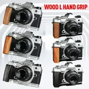 Wood L Hand Grip + Aluminum Alloy Baseplate For Olympus OM-5 Mirrorless Camera4L