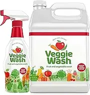 Veggie Wash Fruit & Vegetable Wash, Produce Wash and Cleaner Bundle Pack - 16 oz. Spray and 1 Gallon Refill
