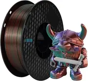 CIADAZ 3D Printer PLA Filament 1KG 1.75mm Triple Color Silk PLA Filament 3D Printing Material Degradable Eco- Friendly Spool Dimensional Accuracy +/-0.03mm Standard 1 Roll - Silver Green Purple