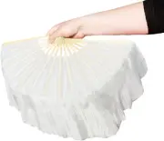 Women 40Cm(15.7") 1 Piece Right Hand Real Silk Belly Dance Short Fan Veils Gradi