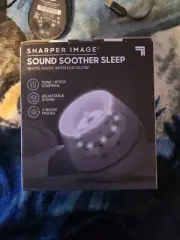 NEW Sharper Image Sound Soother Sleep White Noise With LED Glow