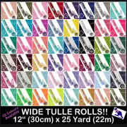 Tulle Fabric WIde Spool Roll 12" 25 Yd Wedding Tutu Craft Glitter Sequin