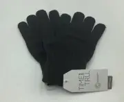 Time and Tru Womens Black Tech Touch Gloves Winter Casual One Size