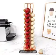 Rose Golden Rotating Coffee Pod Holder Nespresso New