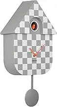 Wall Clock Modern Cuckoo Checker ABS Mouse Grey