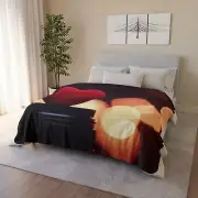 Fleece Sherpa Blanket Heart Ambience