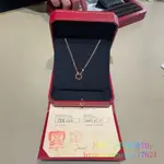 二手精品 CARTIER 卡地亞 LOVE系列18K 玫瑰金 鑲鑽 流當奢品 項鍊 弔墜 B7224509