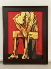 WALL ART HANDMADE CANVAS PAINTING EXPRESSIONISM CUBISM MODERNISM CONTEMPORARY