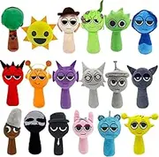 18PCS Sprunki Incredibox Plush Pillow Cute Soft Stuffed Pillows for Bedtime Room Decor Home Decoration Cushions