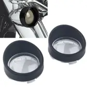 Fit For Harley Davidson Softail Turn Signal Light Clear Lens Cover Bezels Visor