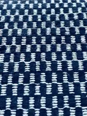Thibaut Small Scale Interlock Zipper Fabric- Block Texture Marine 2.50 yd W74239