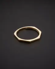 14K Italian Gold Geometric Shape Ring