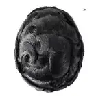Mens Toupee Human Hair Replacement System Poly Skin V Real Wigs Hairpieces
