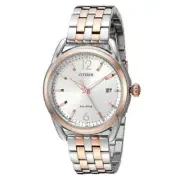 Citizen Women's Watch LTR Silver Tone Dial Two Tone Bracelet FE6086-74A